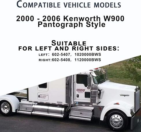 602-5407 602-5408 1 Pair Front Windshield Wiper Arm Kit Noiseless Rust Protection Fits Compatible with Kenworth 2000-2006 W900 Pantograph Style Replaces OE 1120000BWS 1020000BWS in Kuwait