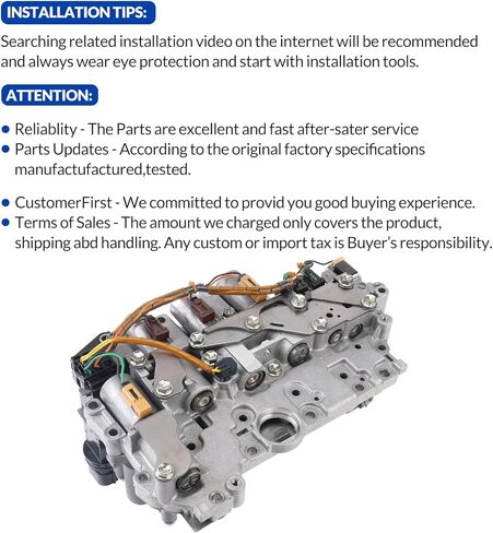 U760E U760 Transmission Valve Body With Solenoid Compatible with Toyota Camry Highlander RAV4 2.4/2.5/2.7L 08-up in Kuwait