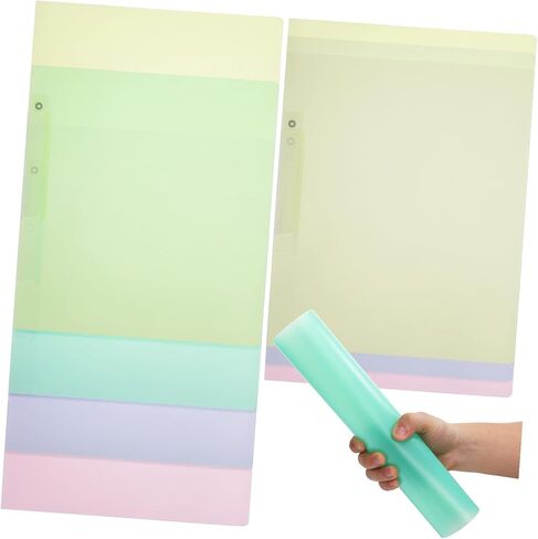 8pcs Plastic Document Folders with Swing Clip PP Material File Organizers for Business Office School Space-Saving Presentation Report Covers in Blue Green Pink Yellow in Kuwait
