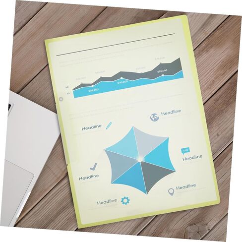8pcs Plastic Document Folders with Swing Clip PP Material File Organizers for Business Office School Space-Saving Presentation Report Covers in Blue Green Pink Yellow in Kuwait