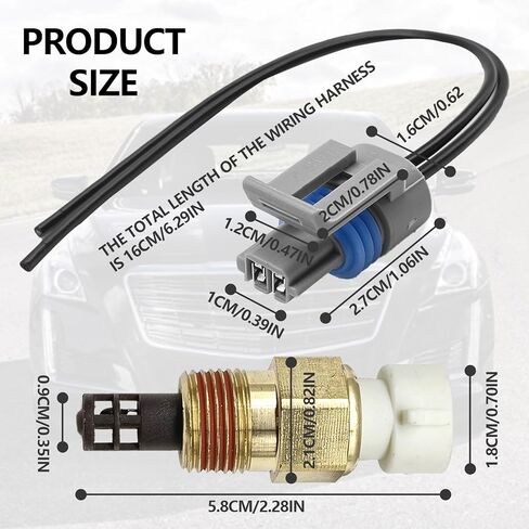 25036751 Intake Air Temperature Sensor MAT IAT ACT Kit Compatible for GM Replacement OEM #25037225 25037334 in Kuwait
