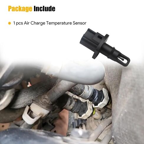 Intake Air Temperature Sensor DY735 Compatible with Mustang Navigator Ranger 1999-2005 for Ford E-150 E-250 E-350 1997-2008 for Expedition 1997-2002 Replace# AX31 158-1424 ZZM2-18-845 F57Z-12A697A in Kuwait