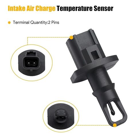 Intake Air Temperature Sensor DY735 Compatible with Mustang Navigator Ranger 1999-2005 for Ford E-150 E-250 E-350 1997-2008 for Expedition 1997-2002 Replace# AX31 158-1424 ZZM2-18-845 F57Z-12A697A in Kuwait
