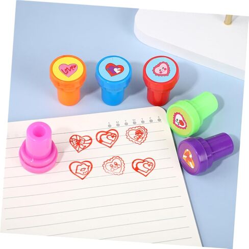 NUOBESTY 20pcs Heart Stampers for Boys Girls Self Inking Stamps for Classroom Rewards Scrapbooking Invitations Greeting Cards Party Favors Goody Bag Fillers in Kuwait
