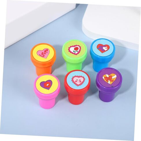 NUOBESTY 20pcs Heart Stampers for Boys Girls Self Inking Stamps for Classroom Rewards Scrapbooking Invitations Greeting Cards Party Favors Goody Bag Fillers in Kuwait