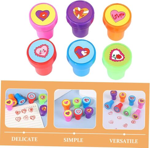 NUOBESTY 20pcs Heart Stampers for Boys Girls Self Inking Stamps for Classroom Rewards Scrapbooking Invitations Greeting Cards Party Favors Goody Bag Fillers in Kuwait