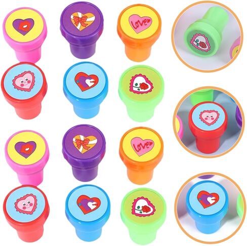 NUOBESTY 20pcs Heart Stampers for Boys Girls Self Inking Stamps for Classroom Rewards Scrapbooking Invitations Greeting Cards Party Favors Goody Bag Fillers in Kuwait