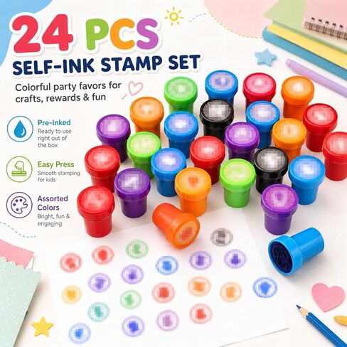 24Pcs Dêm Huñtêrs Themed Party Stampers for Kids, Happy Birthday Supplies Set, Goody Bags Treat Bag Stuff Gifts for Theme Celebration,Birthday Party Favors in Kuwait