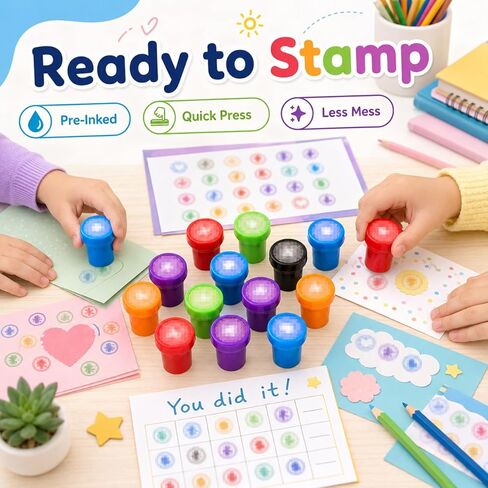 24Pcs Dêm Huñtêrs Themed Party Stampers for Kids, Happy Birthday Supplies Set, Goody Bags Treat Bag Stuff Gifts for Theme Celebration,Birthday Party Favors in Kuwait