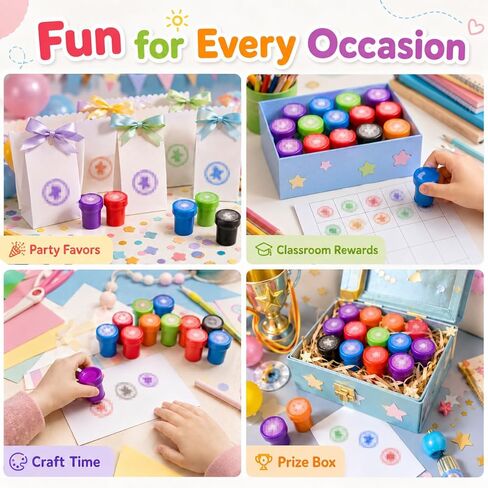 24Pcs Dêm Huñtêrs Themed Party Stampers for Kids, Happy Birthday Supplies Set, Goody Bags Treat Bag Stuff Gifts for Theme Celebration,Birthday Party Favors in Kuwait