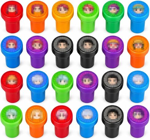 24Pcs Dêm Huñtêrs Themed Party Stampers for Kids, Happy Birthday Supplies Set, Goody Bags Treat Bag Stuff Gifts for Theme Celebration,Birthday Party Favors in Kuwait