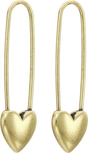 Lucky Brand Women's Safety Pin Earrings, Gold, One Size in Saudi Arabia