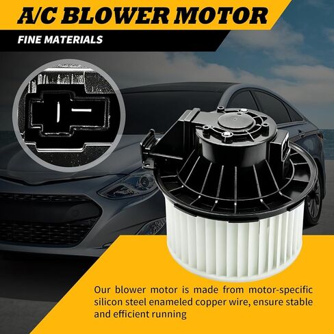 97113-3S000 محرك منفاخ HVAC مع قفص مروحة متوافق مع Sonata 2011-2014 Optima 2011 يستبدل 971133S000 700263 76943 in Kuwait