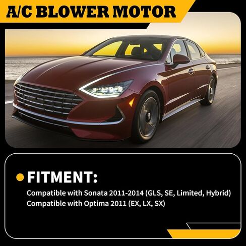 97113-3S000 محرك منفاخ HVAC مع قفص مروحة متوافق مع Sonata 2011-2014 Optima 2011 يستبدل 971133S000 700263 76943 in Kuwait