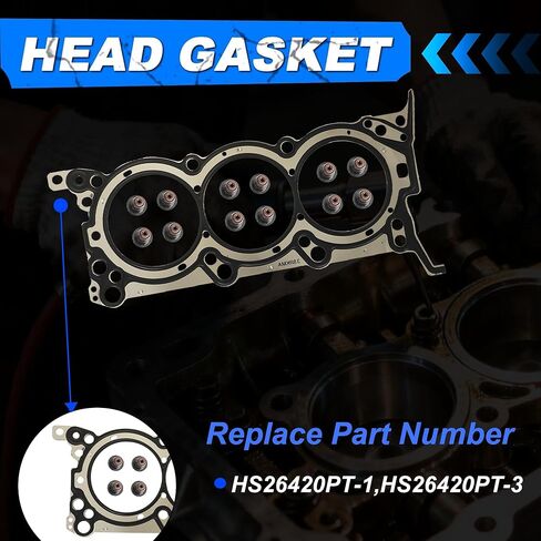 3.8 Full Head Gasket Set w/Cylinder Head Bolts Fit for Kia Borrego Hyundai Genesis 3.8L 2009-2011 HS26420PT-1 HS26420PT-3 CS26420-1 CS26420-2 ES72366 in Kuwait