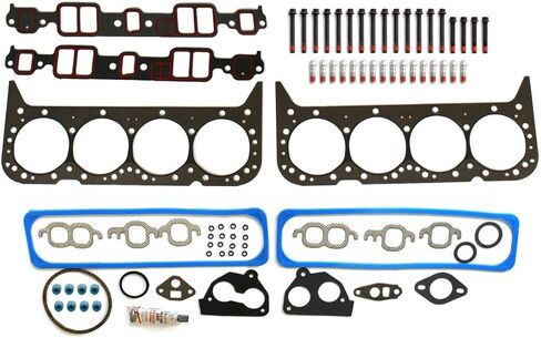 Engine Head Gasket Set Bolts Kit Compatible with 1988-1995 for Chevrolet C1500 5.7L;1988-1995 for Chevrolet K1500 5.7L;1992-1995 for Chevrolet K1500 Suburban 5.7L, OE# HS7733PT-15 ES72856 in Kuwait