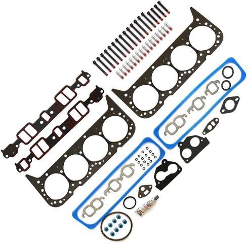 Engine Head Gasket Set Bolts Kit Compatible with 1988-1995 for Chevrolet C1500 5.7L;1988-1995 for Chevrolet K1500 5.7L;1992-1995 for Chevrolet K1500 Suburban 5.7L, OE# HS7733PT-15 ES72856 in Kuwait