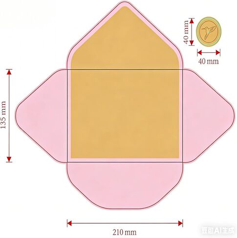 Graduation Card Envelope: Pink envelope with V-shaped flap design, suitable for 5x7 inch cards, a great choice for graduation parties and ceremonies, and can be given directly as a gift. in Kuwait
