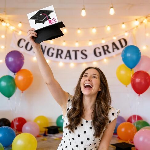 Graduation Card Envelope: Pink envelope with V-shaped flap design, suitable for 5x7 inch cards, a great choice for graduation parties and ceremonies, and can be given directly as a gift. in Kuwait