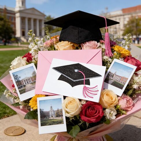Graduation Card Envelope: Pink envelope with V-shaped flap design, suitable for 5x7 inch cards, a great choice for graduation parties and ceremonies, and can be given directly as a gift. in Kuwait