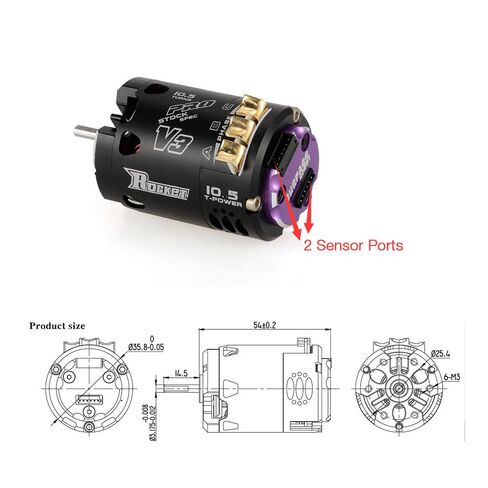 mewmewcat Surpass Hobby Rocket V3 540 10.5T Sensored Brushless SPEC Motor Black for 1/10 RC Racing Car Truck,1/10 RC Car Brushless Motor in Kuwait