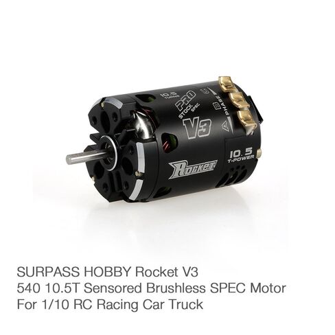 mewmewcat Surpass Hobby Rocket V3 540 10.5T Sensored Brushless SPEC Motor Black for 1/10 RC Racing Car Truck,1/10 RC Car Brushless Motor in Kuwait