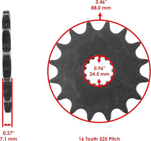 Caltric Drive Chain and Sprockets Kit Compatible With Suzuki GSX-R600 GSXR600 2001 2002 2003 2004 2005 in Kuwait