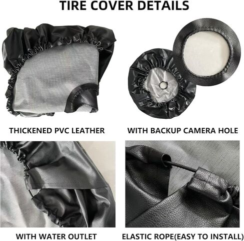 Retro American Flag Eagle Spare Tire Cover with Back-up Camera Hole Leather Wheel Cover Tire Protector for Wrangler JL in Kuwait