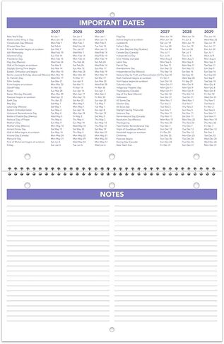 تقويم حائط AT-A-GLANCE 2027، مخطط 8.5 بوصة × 11 بوصة، يناسب مجلد ثلاثي الحلقات، كتل غير مسطرة، شهريًا (PM1702827) in Kuwait
