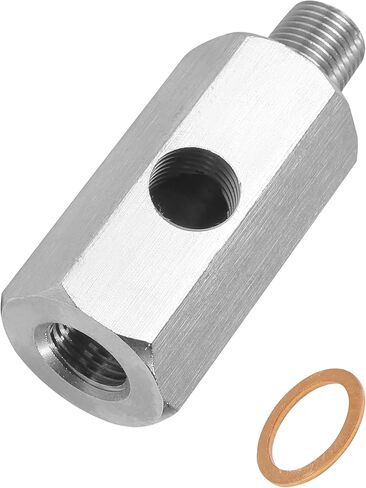 Oil Pressure Adapter,Car Accessories 1/8 NPT Oil Pressure Sensor Tee with 1 Gasket,Stainless Steel Turbo Supply Feed Line Connector,Automotive Fuel System Fittings,Suitable for Cars,SUVs in Kuwait