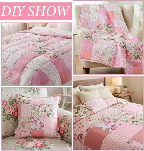 42 Pcs Charm Pack for Quilting, 5x5 Inch Fabric Squares, Assorted Floral & Geometric Cotton Quilt Blocks, Patchwork Bundles for DIY Sewing Crafts & Projects in Kuwait