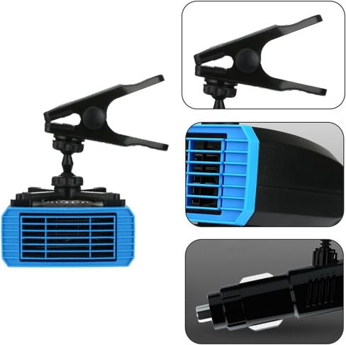 Riloer Car Heater Defogger, 12V 150W Heater/Cooling Fan Car Windscreen Demister Heater, Clip Type, 1Windshield Defroster That Plug Into Cigarette Lighter in Kuwait