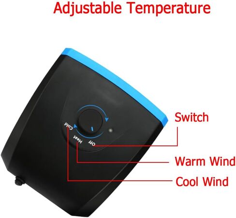 Riloer Car Heater Defogger, 12V 150W Heater/Cooling Fan Car Windscreen Demister Heater, Clip Type, 1Windshield Defroster That Plug Into Cigarette Lighter in Kuwait