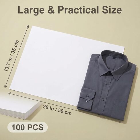 100 Sheets Acid-Free Tissue Paper, 20x13.7in White Archival Tissue Paper Bulk, Acid Free Wrapping Paper for Gift Wrapping, Clothing Storage, Protecting Photos, Crafts & More in Kuwait