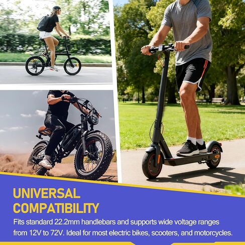 20X خنق كامل تويست، خنق Ebike مستقر، خنق الدراجة الكهربائية لEbike 12V-72V تويست خنق دراجة كهربائية، سكوتر الدراجة الجبلية، مع موصل مقاوم للماء العالمي (مجموعة واحدة) in Kuwait