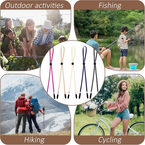 5 PCS Hat Clips for Wind, Adjustable Chin Straps for Hats Windproof Anti-Lost Chin Cord for Outdoor Hats, Baseball Caps Fishing Golfing Boating Hiking Travel in Kuwait