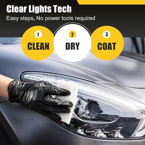 AOGCK car Headlight Repair Wet Wipe Set, Including Anti-Oxidation and Anti Yellowing Protective Coating, Used to Restore Headlight Transparency in Kuwait
