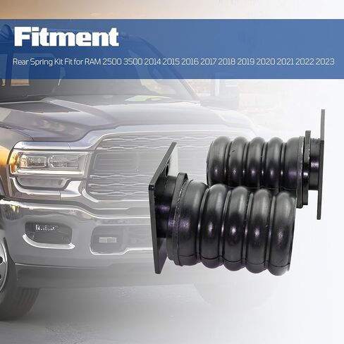 Rear Suspension Helper Spring Kit Fit for RAM 2500 3500 2014-2023 Replace SSR-312-47 Black in Kuwait