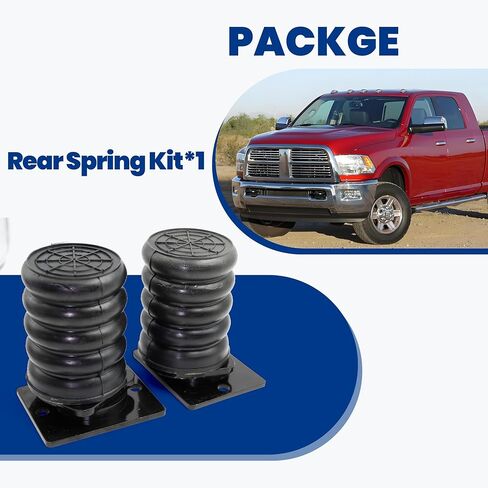 Rear Suspension Helper Spring Kit Fit for RAM 2500 3500 2014-2023 Replace SSR-312-47 Black in Kuwait