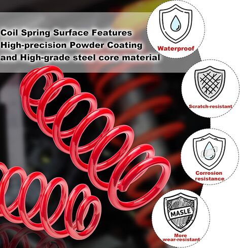 Rear Heavy Duty Coil Springs for Ram 1500 2019-2025 2WD 4WD, Provide 100% Extra Load (2000 lbs）-Red in Kuwait