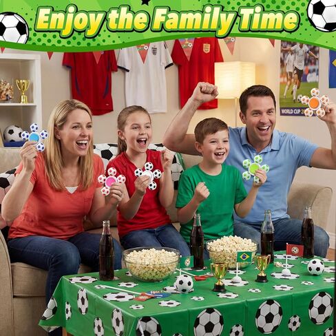 24 Pack Fidget Spinner for Soccer Party Favors, Sensory Fidget Toys Bulk for Classroom Prizes, Stress Relief Fidget Spinners for Kids with Autism ADHD, Goodie Bag Stuffers, Fidget for Kids in Kuwait