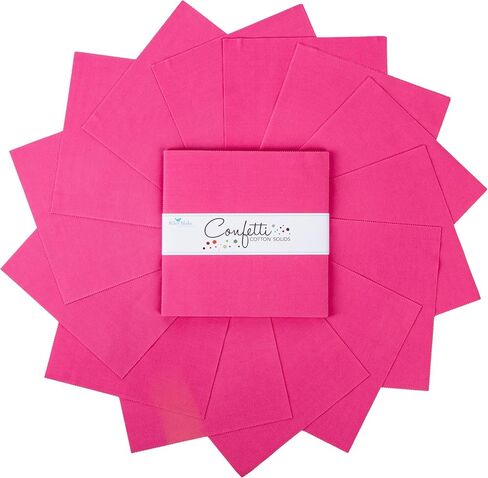 قصاصات قطنية صلبة رايلي هوت بينك 42 10 بوصة طبقة مربعة كيك رايلي بليك 10-120-RHOTPINK-42 in Kuwait