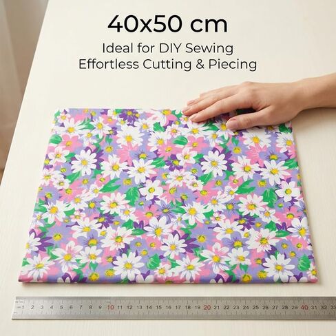 10 Pcs Cotton Fabric Squares,Assorted Floral Print Fabric Pieces for DIY Sewing, Quilt Making,Quilting Precut Bundles,Crafting 7.87 * 9.84In in Kuwait