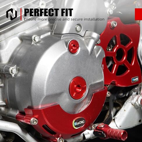 NICECNC Red Oil Level Gauge Dipstick Temperature + Crankcase Cover Cap Bolt Plug Kit, See Fitment in Kuwait