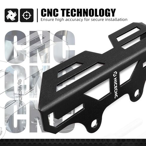 NICECNC Red Oil Level Gauge Dipstick Temperature + Motorcycle Rear Brake Master Cylinder Guard, See Fitment in Kuwait