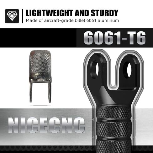 NICECNC Red Oil Level Gauge Dipstick Temperature + Motorcycle Shift Lever Tip, See Fitment in Kuwait
