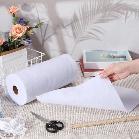 Vincreem 2 Rolls 12"x 10yd Quilting Batting Cotton Batting Roll Sewing Supplies for Needle Punched Quilt, DIY Project, Fabric Sewing Crafts(White) in Kuwait