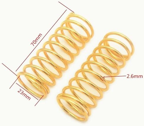 Hardened Steel Front Shock Springs Gold for Traxxas 1/6 Pro Scale Sand Care Funco 10942 in Kuwait