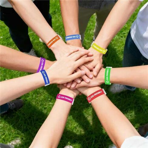 Bulk Custom Wristbands for Events 50-50000 PCS, Personalized Bulk Tyvek Wrist Band with Business Text and Logo, Customizable Printed Arm Bands, Customized Paper ID Bracelets for Party VIP in Kuwait