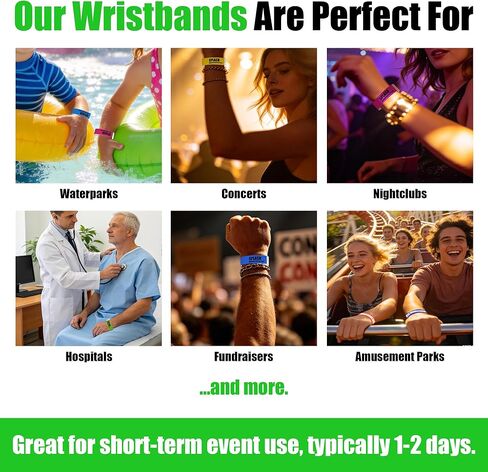 Bulk Custom Wristbands for Events 50-50000 PCS, Personalized Bulk Tyvek Wrist Band with Business Text and Logo, Customizable Printed Arm Bands, Customized Paper ID Bracelets for Party VIP in Kuwait